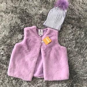 Girls Gymboree fur vest